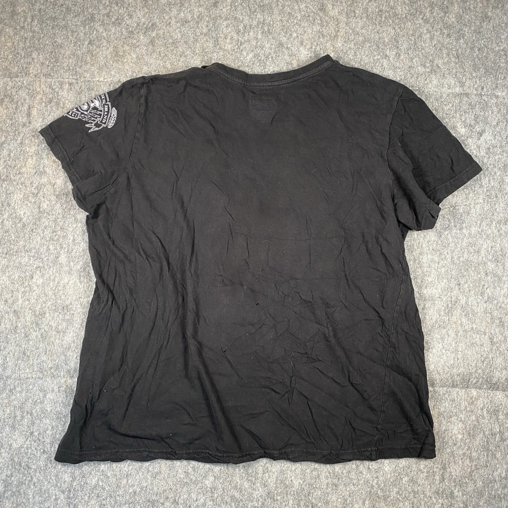 Vintage Y2K‎ Southpole T-Shirt Men's V Neck Short Sleeve Black Graphic - Picture 7 of 9